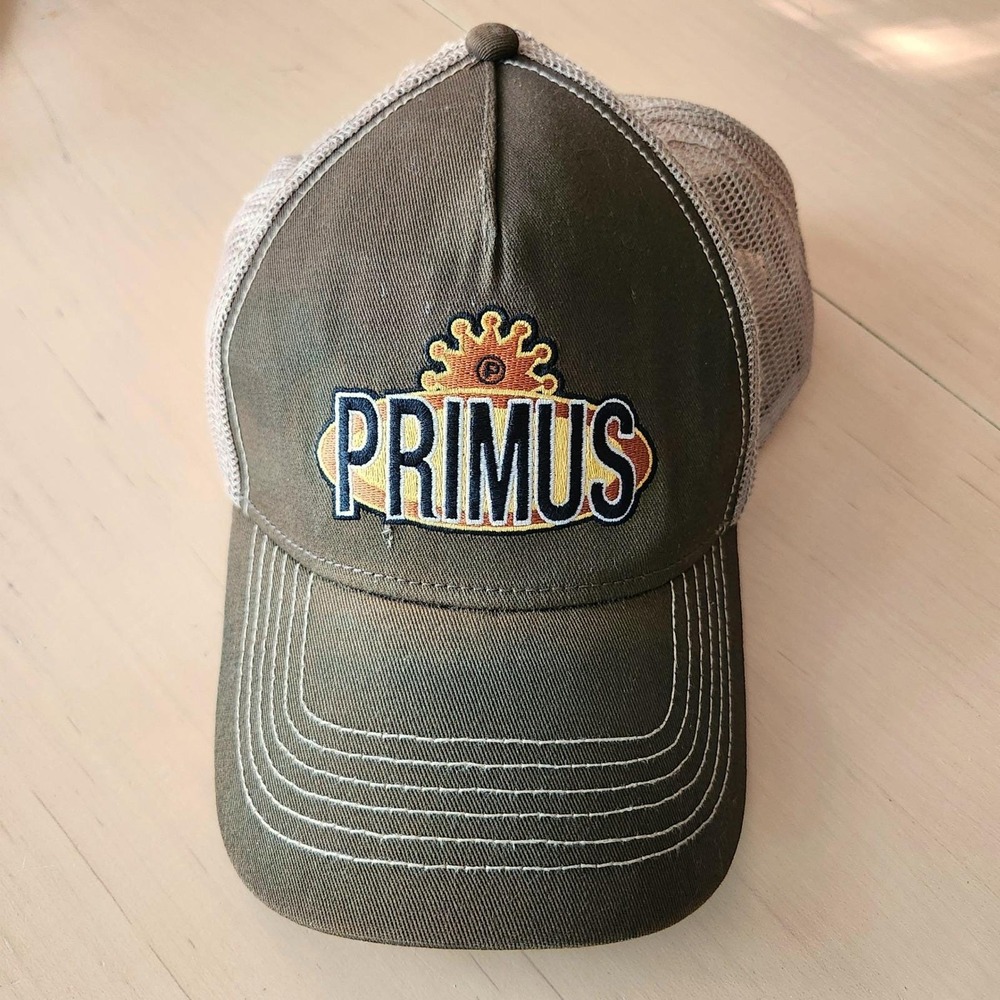 Primus Brown Logo Trucker Hat Snapback Cap Mesh Back